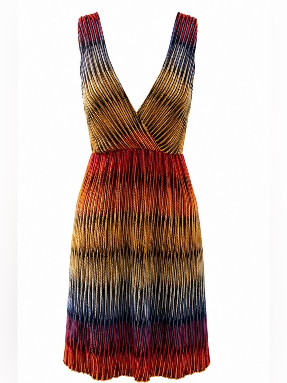 PICO 1988 Metallic Ombre Pleated Dress | SIZE SMALL